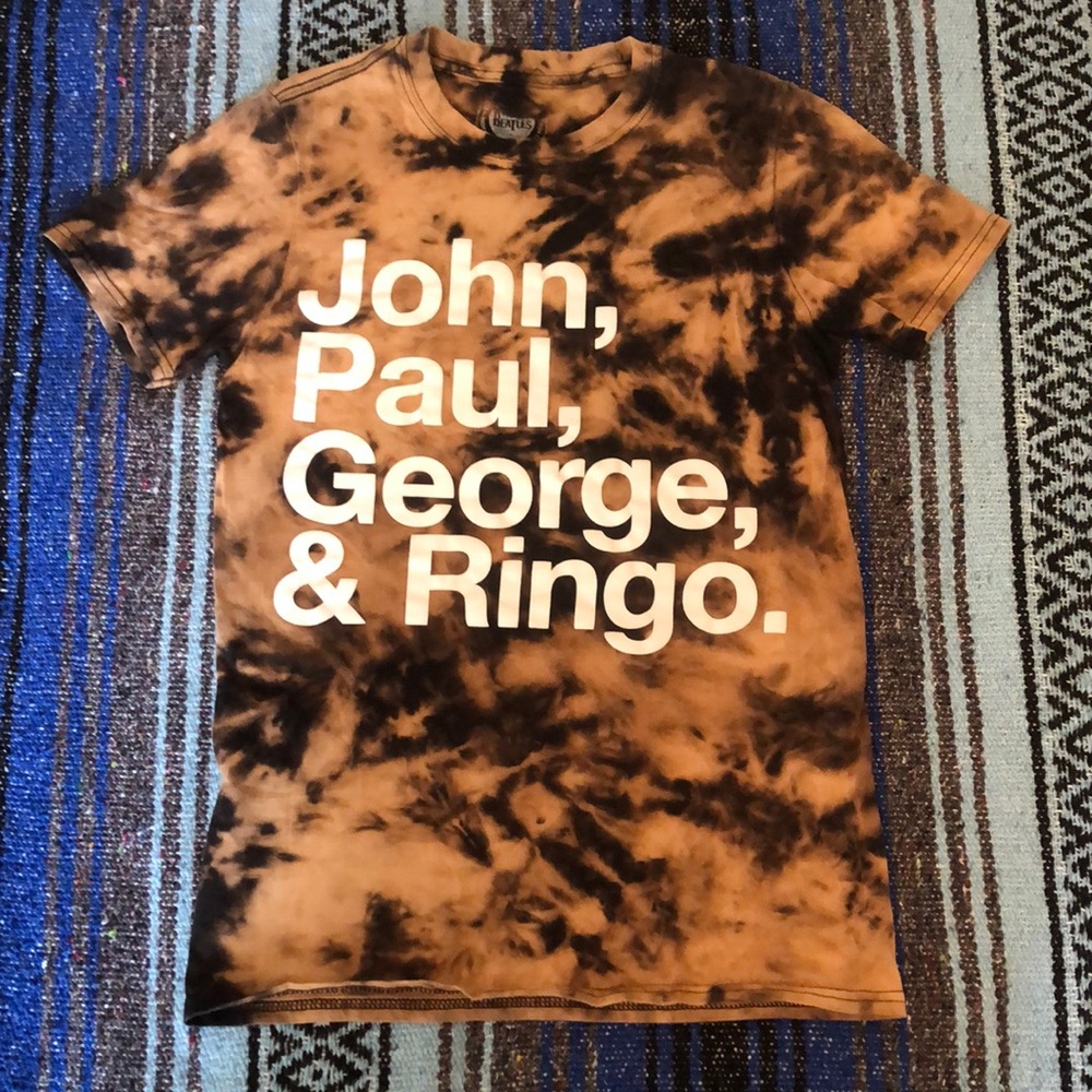 The Beatles Bleach Dye Tee Shirt
